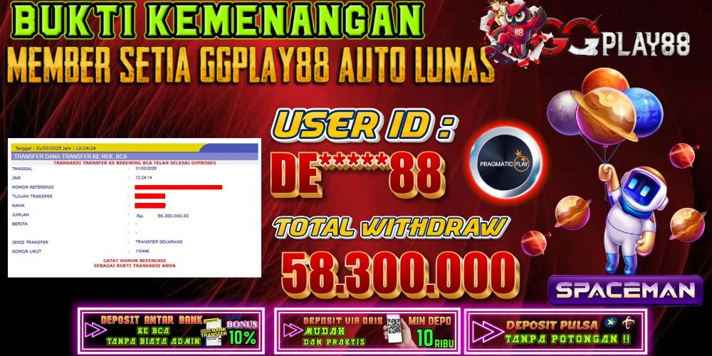 BUKTI KEMENANGAN SPACE MAN