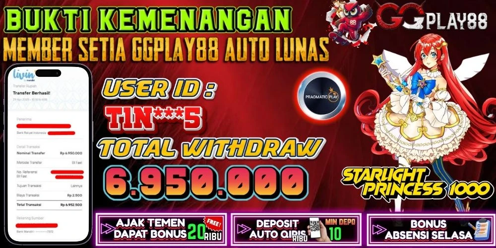 🎁BUKTI WITHDRAW PLAYER AKTIF HARI INI,, SELAMAT KEPADA PLAYER SETIA GGPLAY88 🎁