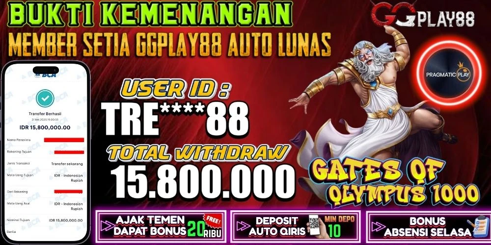 BUKTI KEMENANGAN GATWS OF OLYMPUS 1000
